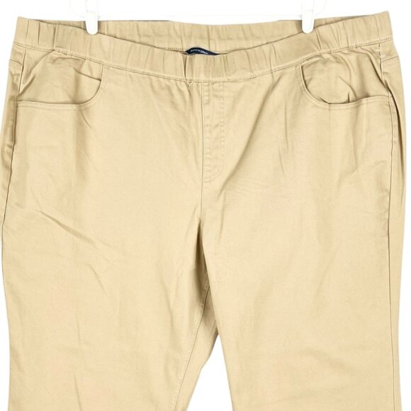 Isaac Mizrahi Women's Stretch Elastic Waist Pull-on Beige Pants Size 28WP NWOT - Picture 3 of 15